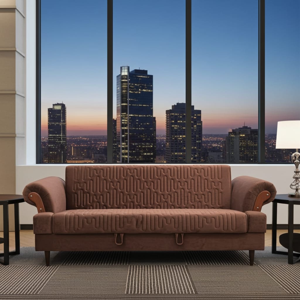 Luxury Sofa Cum Bed with Solid Wood Frame & Molty Foam