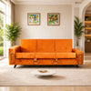 Sofa bed with single armrest