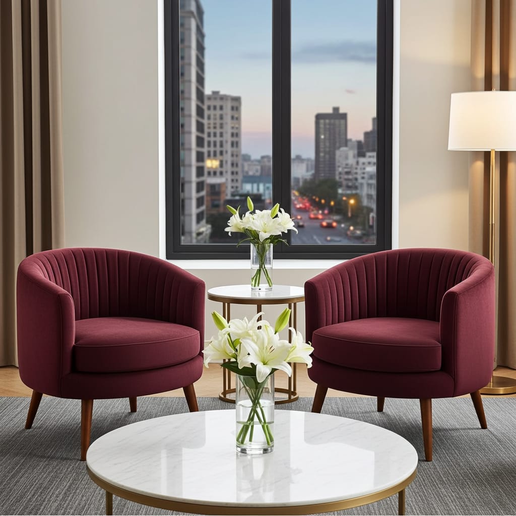 Living room chairs for coffee table pair
