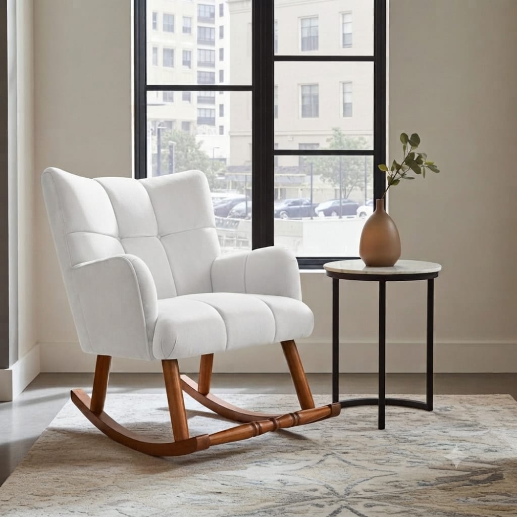 Solid Wood Rocking Chair for Relaxation