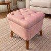 Tufted Wooden Stools Pair Article No13