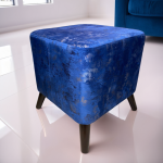 Upholstered square stools pair