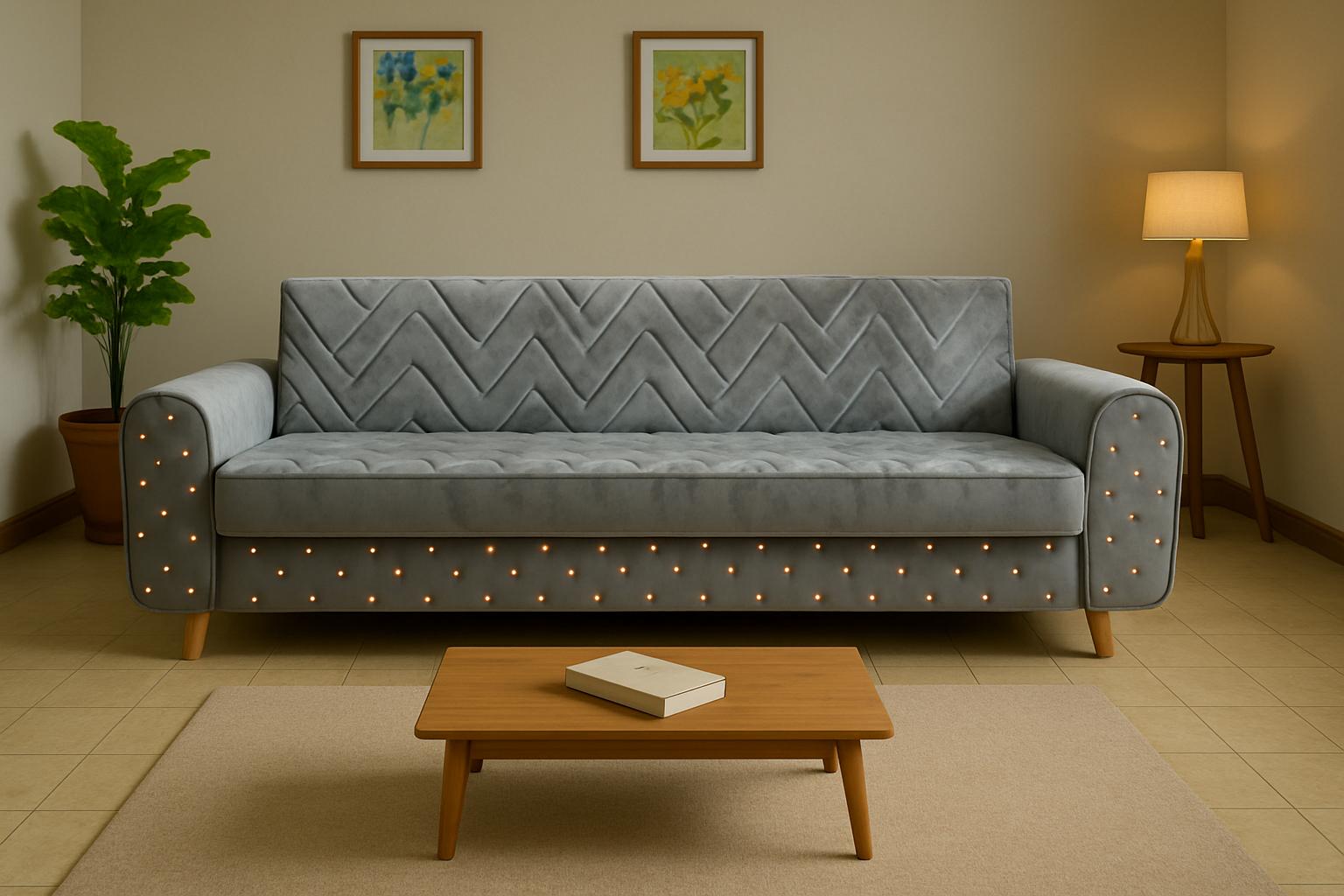 Sofa bed with reclining feature