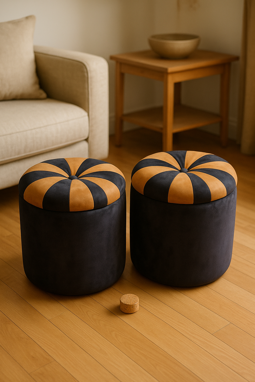 Round Storage Stools
