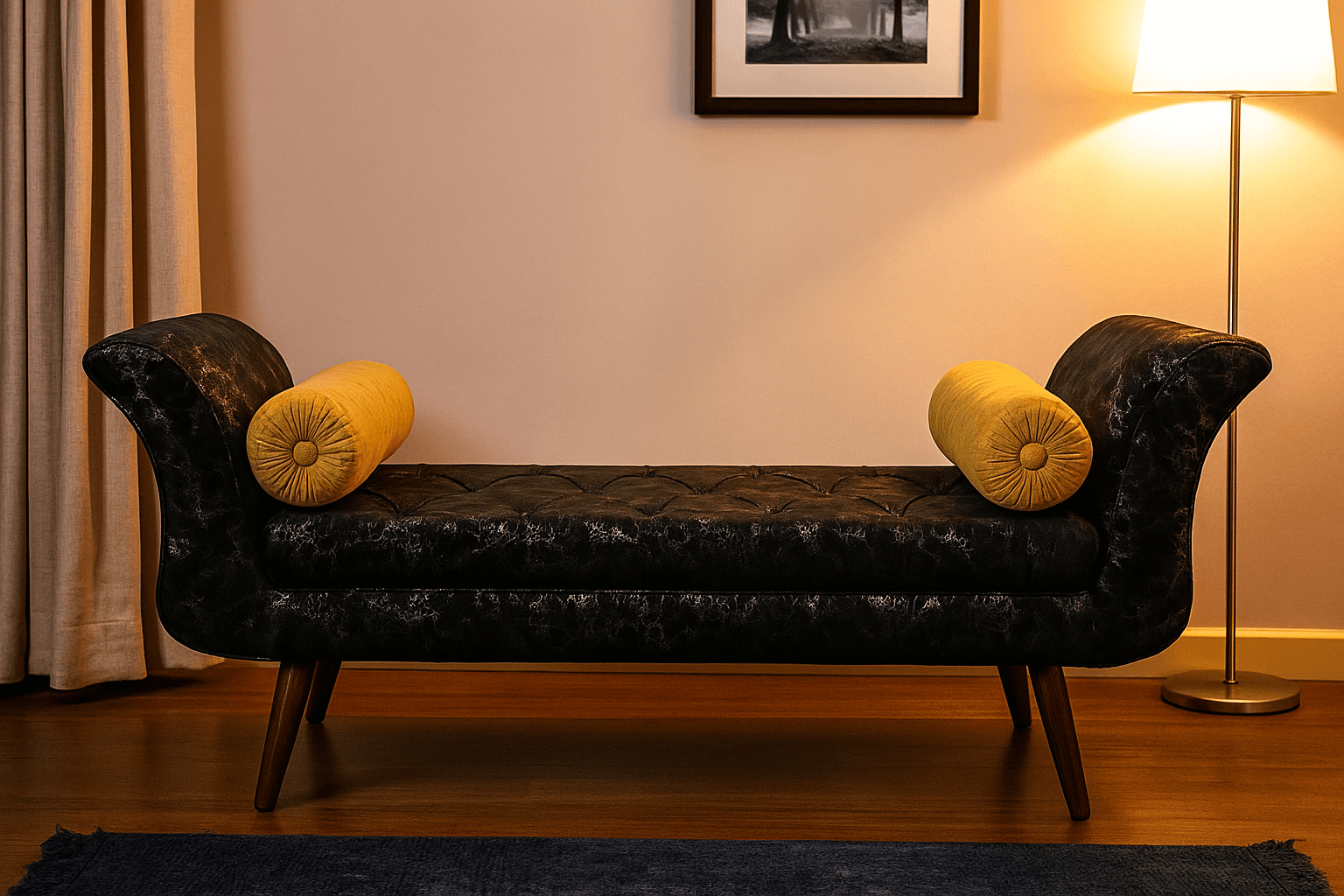 Wooden settee for bedroom in Pakistan