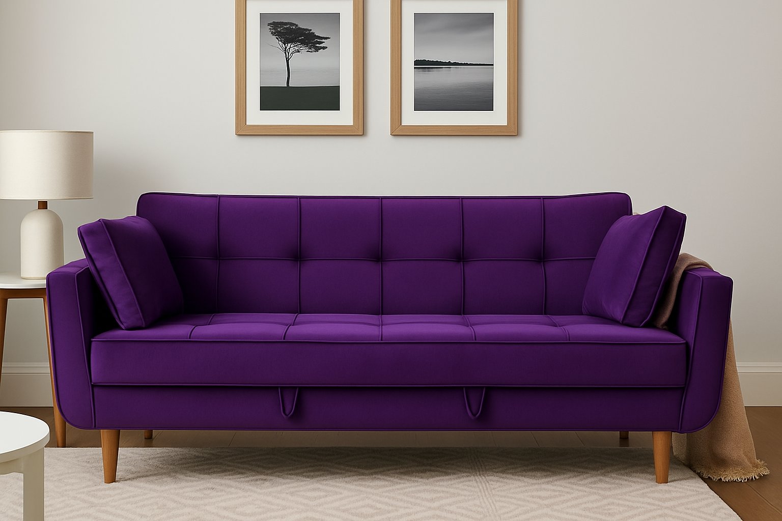 Modern teal sofacumbed