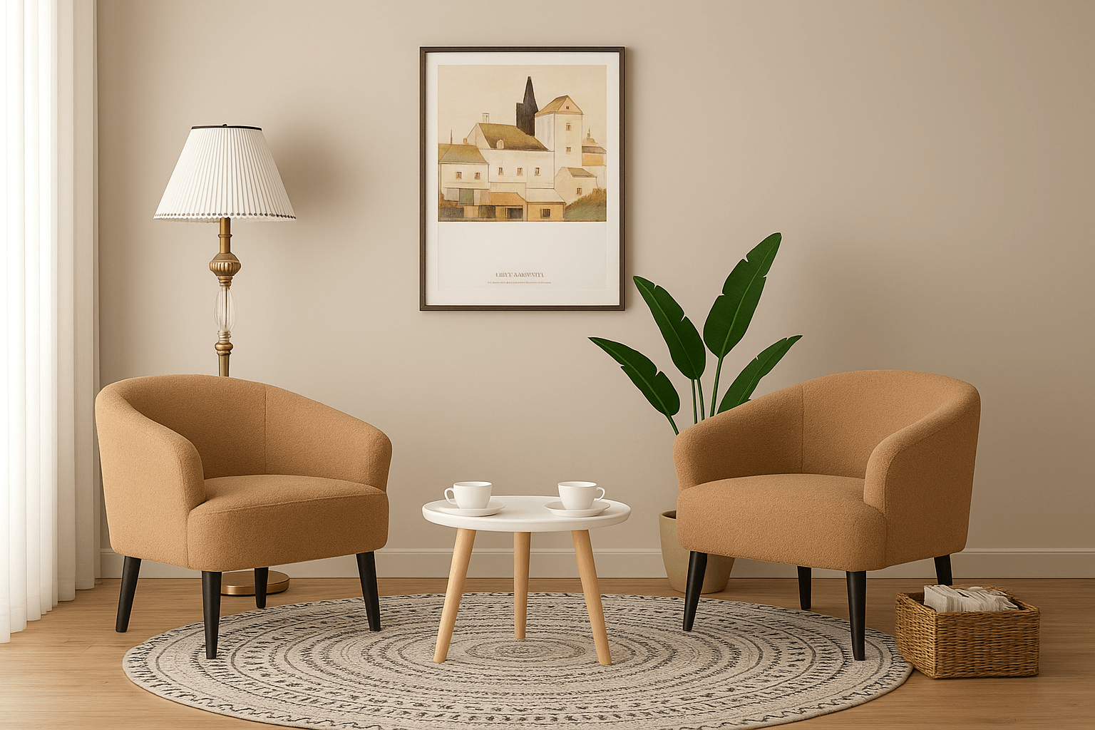 Comfortable Seating Chairs With Coffee Table