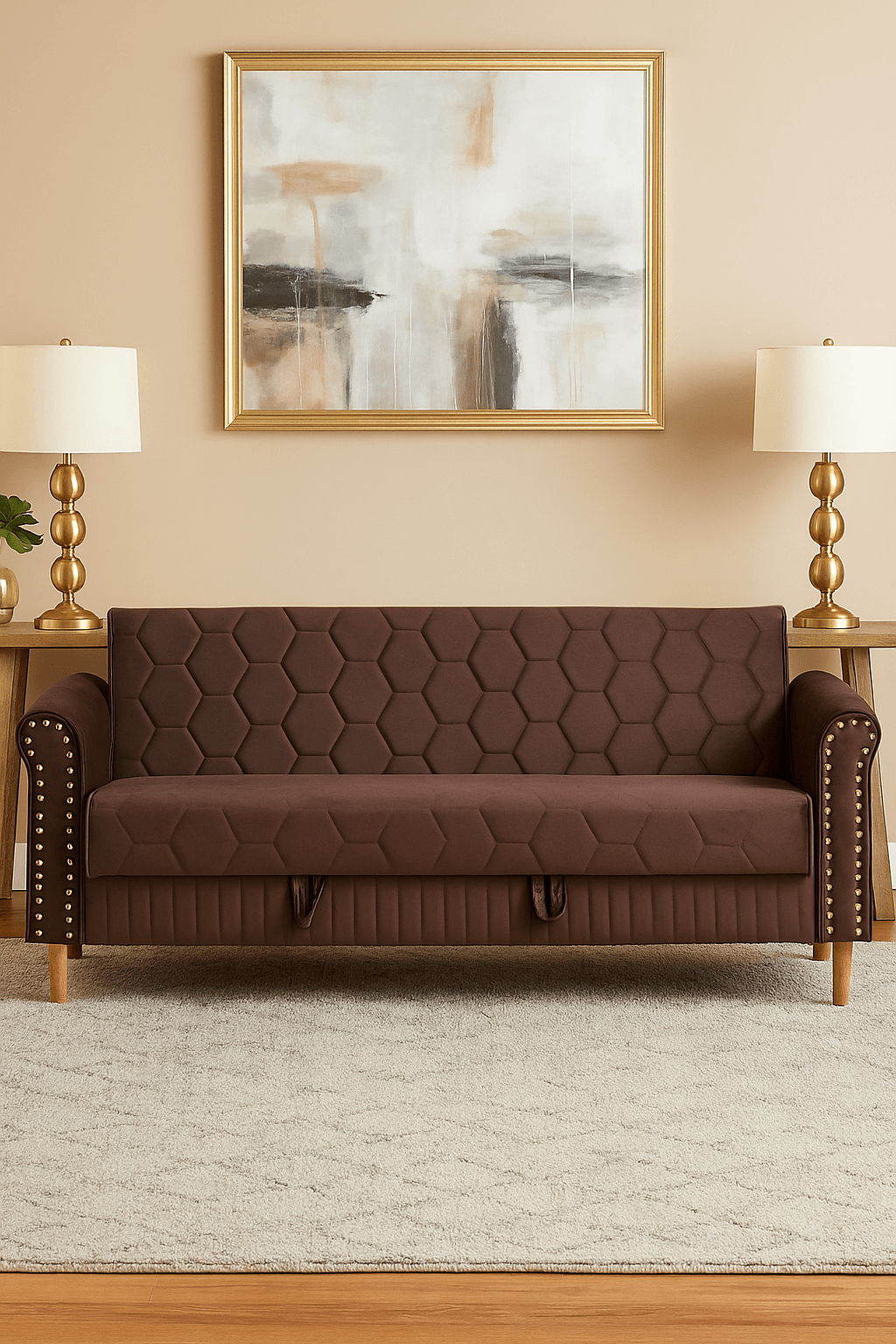 Rustic Wooden Sofacumbed
