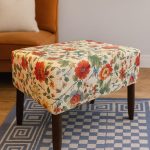 Modern rectangle stools pair