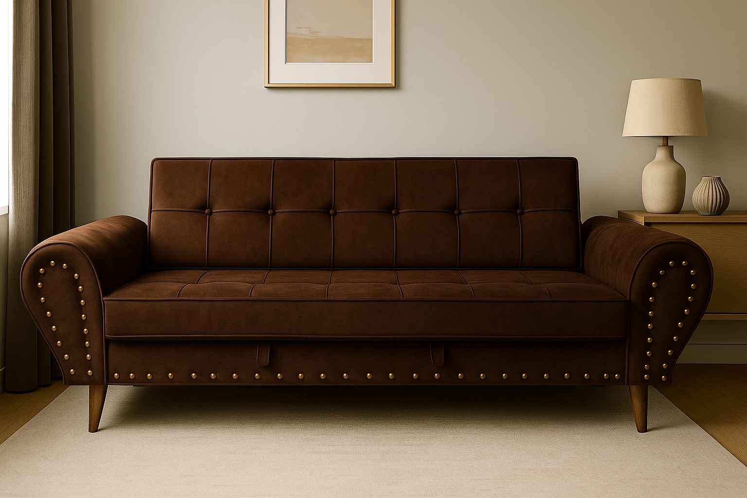 Easy-to-use sofa cum bed