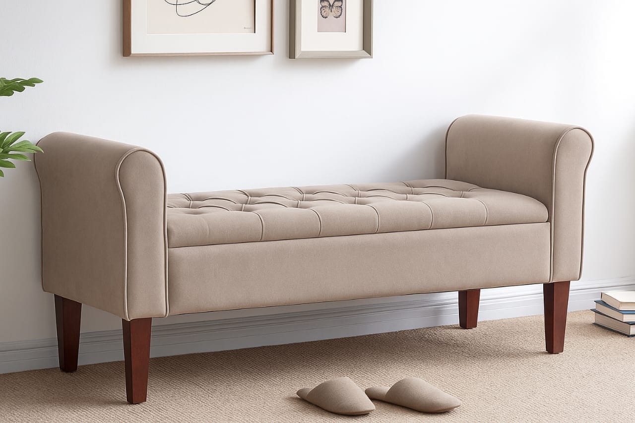 Multifunctional storage settee
