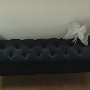 Modern Tufted Wooden Settee