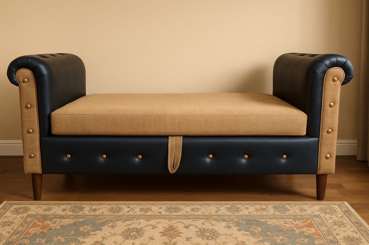 Modern wooden settee